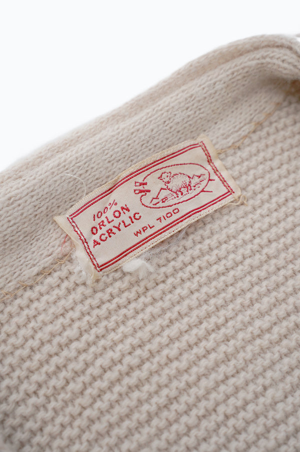 60-70'S "UNKNWON" -ORLON Acrylic Knit Cardigan-