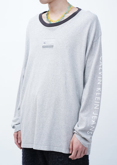 2000’s “CK Calvin Klein Jeans” -Logo Printed L/S Tee-