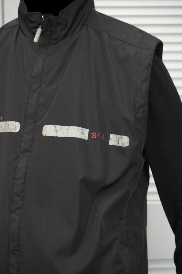 00`s "STUSSY" -Nylon Zip-up Vest-