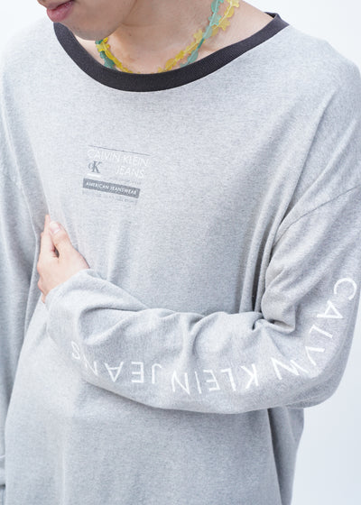 2000’s “CK Calvin Klein Jeans” -Logo Printed L/S Tee-