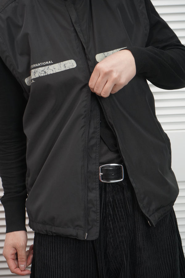 00`s "STUSSY" -Nylon Zip-up Vest-