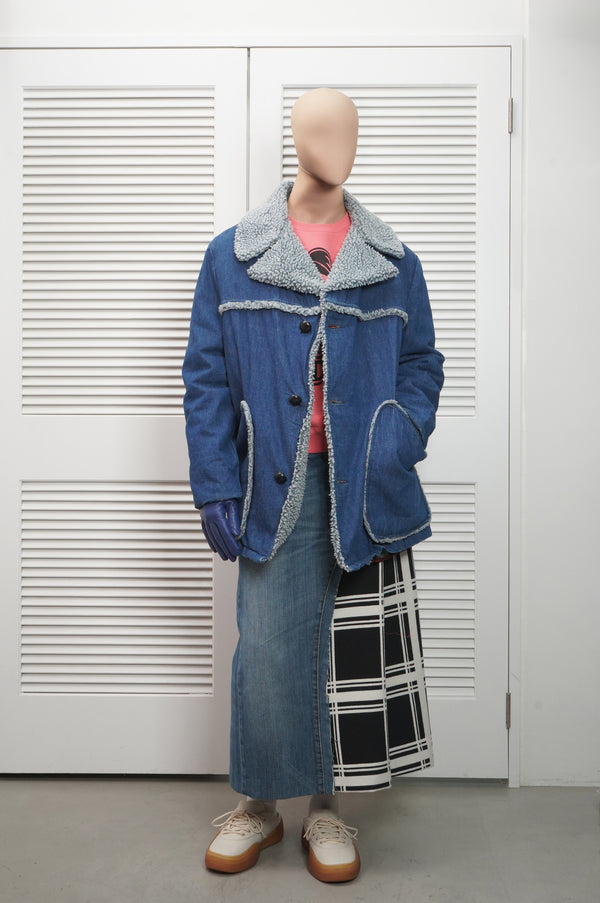 70's "CAMPUS" -Denim Boa jacket-
