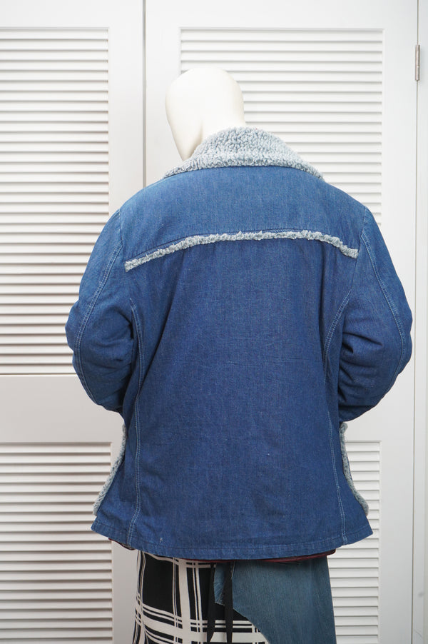 70's "CAMPUS" -Denim Boa jacket-