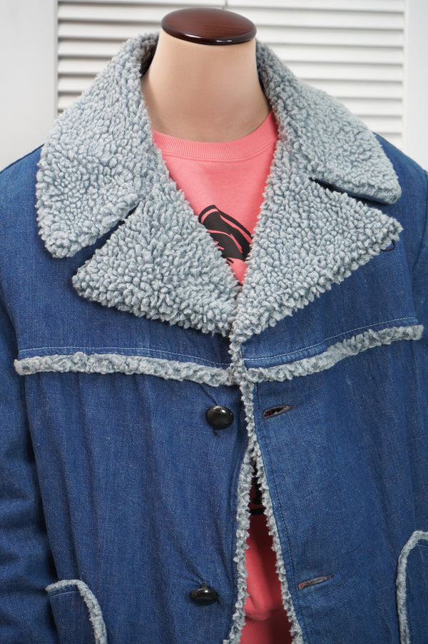 70's "CAMPUS" -Denim Boa jacket-
