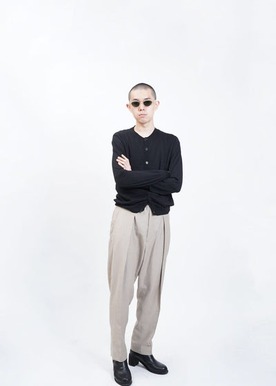 -COTTON LINEN JODHPURS PANTS- [BEIGE]