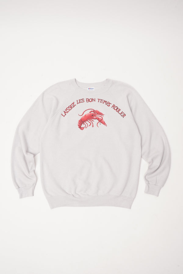 80's "Hanes" -Lobster Printed Raglan Sweat-