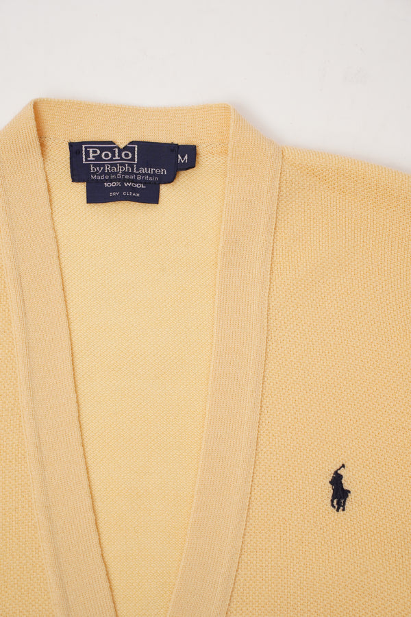 90's "POLO RALPH LAUREN" -Border Pattern Wool Knit Cardigan-