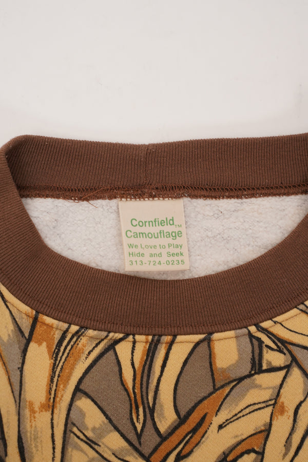 90's "Cornfield Camouflage" -Cornfield Camo Pattern C/N Sweat-