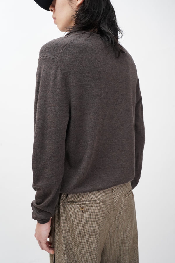 "Brooks Brothers" -Saxxon Wool V/N Knit Sweater-