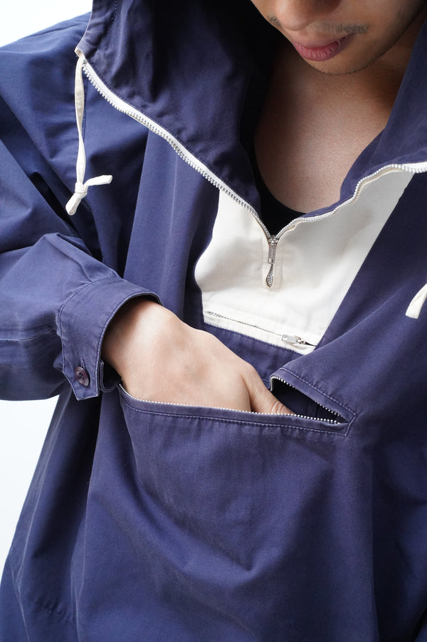 80's "J.CREW" -Bi-color Cotton Anorak Parka-