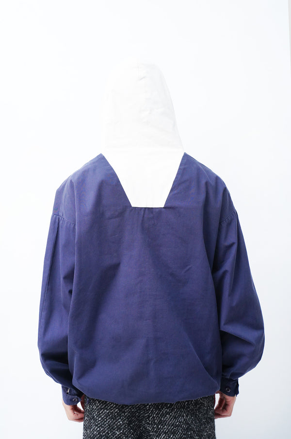 80's "J.CREW" -Bi-color Cotton Anorak Parka-