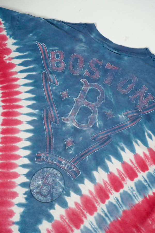 90's "LIQUID BLUE" -"BOSTON RED SOCKS" Allover Printed S/S Tee-