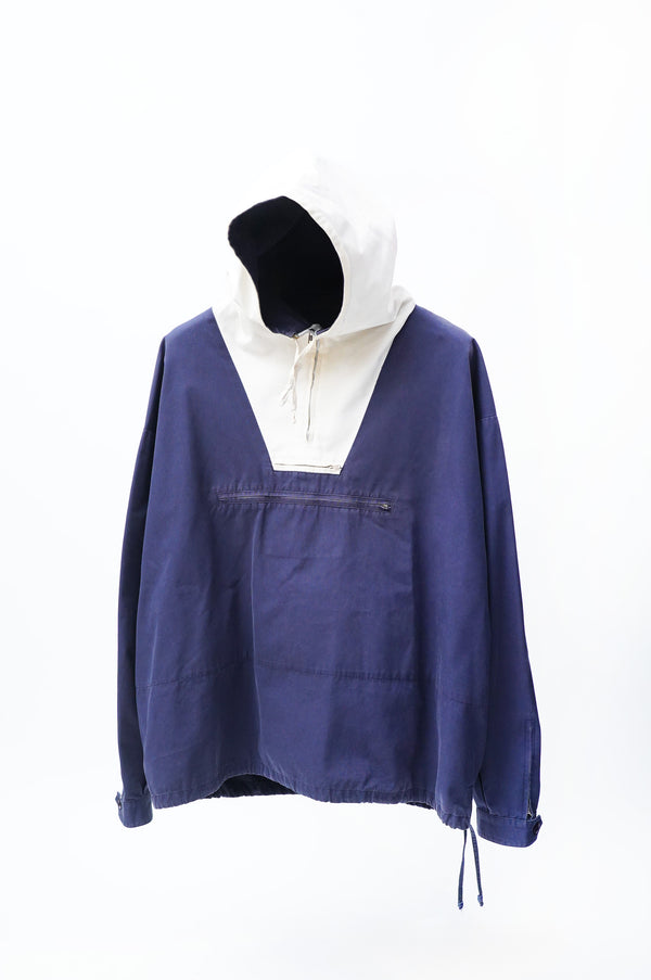80's "J.CREW" -Bi-color Cotton Anorak Parka-