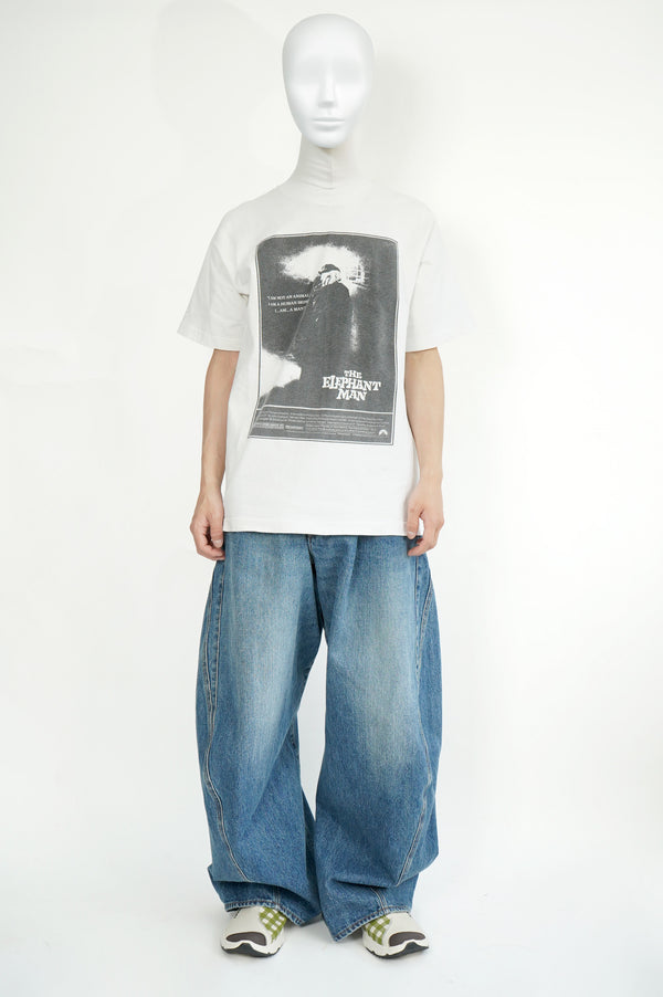 90's "FRUIT OF THE LOOM" -"ELEPHANT MAN" Movie Printed S/S Tee-