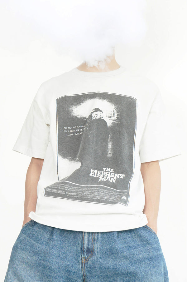 90's "FRUIT OF THE LOOM" -"ELEPHANT MAN" Movie Printed S/S Tee-