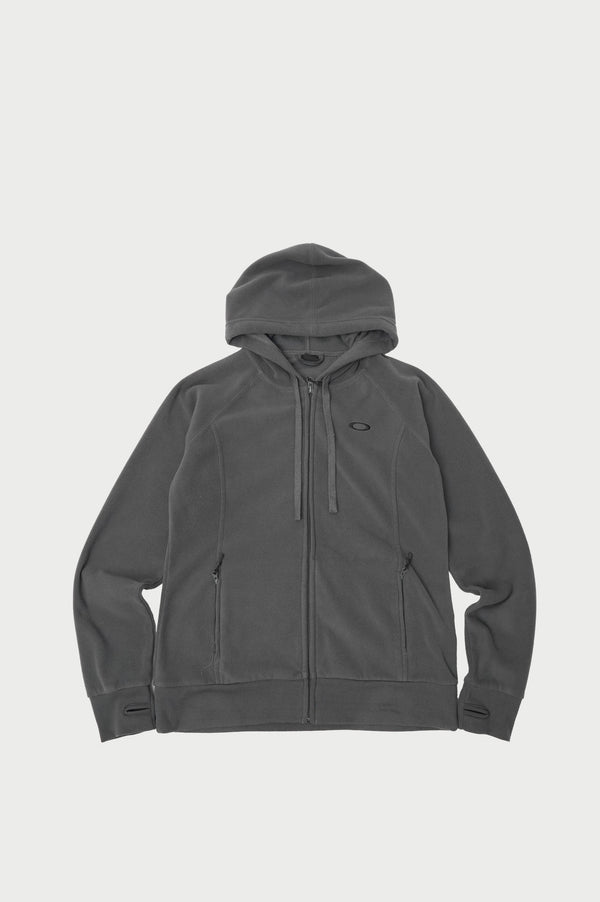 "OAKLEY" -Logo Embroidery Fleece Zip Up Parka-