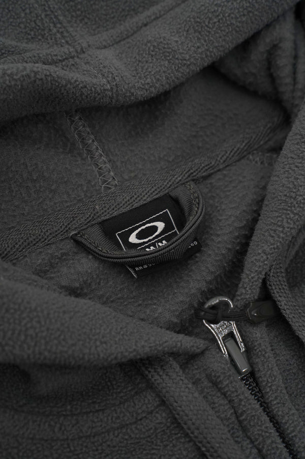 "OAKLEY" -Logo Embroidery Fleece Zip Up Parka-