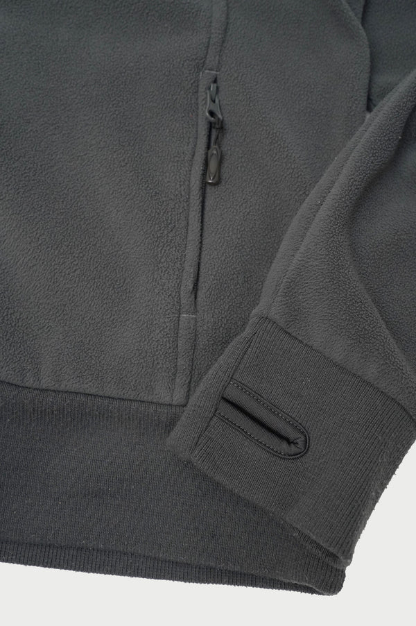 "OAKLEY" -Logo Embroidery Fleece Zip Up Parka-