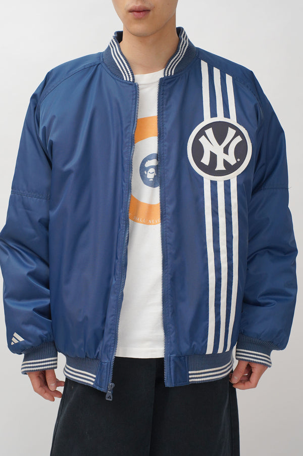 90's "adidas" -"NEW YORK YANKEES" Padded Studium Jacket-