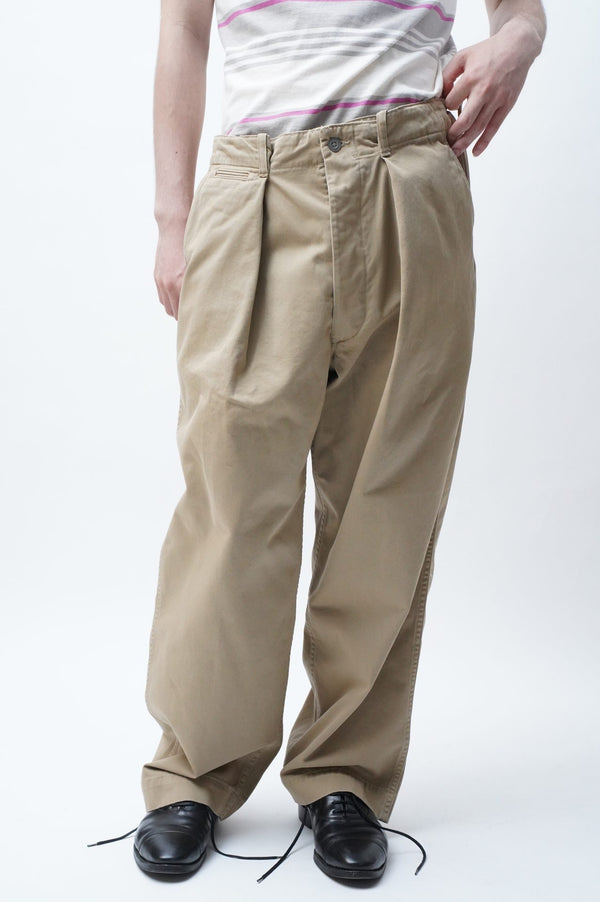 ALBARN -Distressed Resized Chino Trousers-