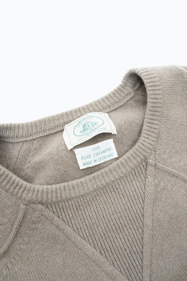 90's "MCCULLEY'S" -Front V Cashmere C/N Knit Sweater-