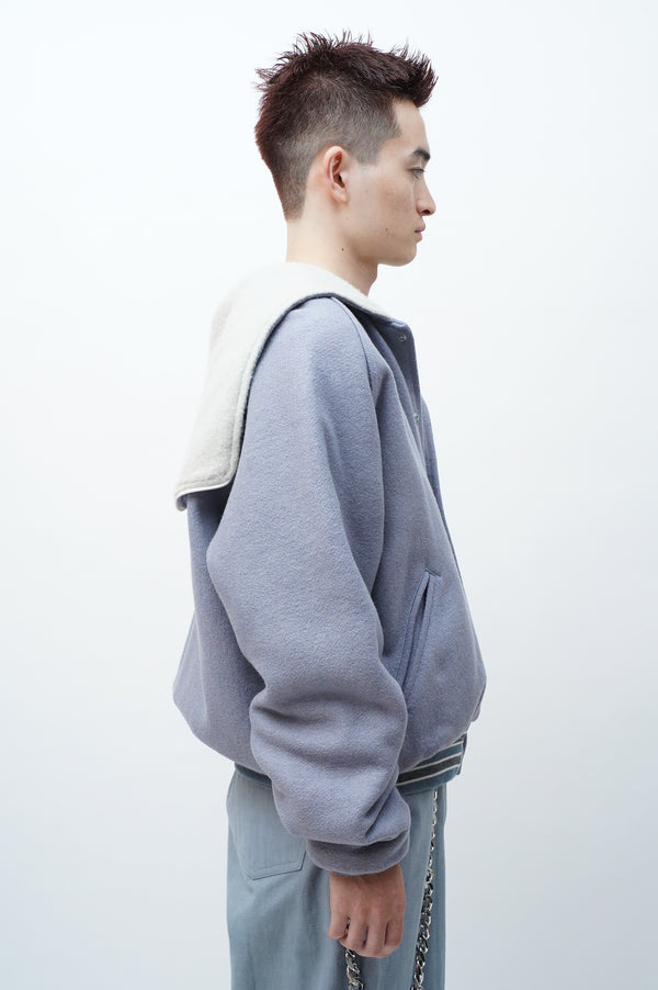 70's "GEM SPORTSWEAR" -Wool Hooded Stadium Jacket-