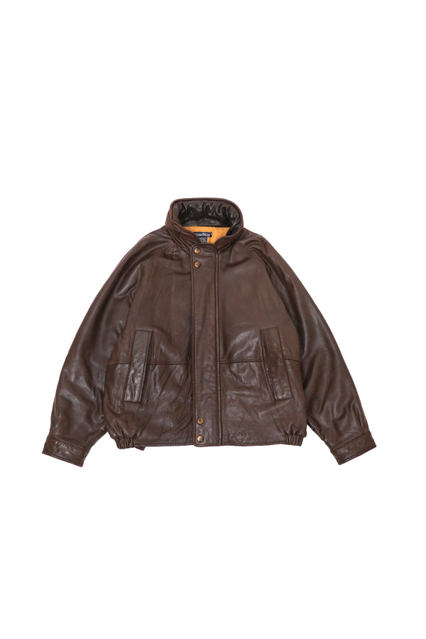 90's "nautica" -Padded Leather Blouson-