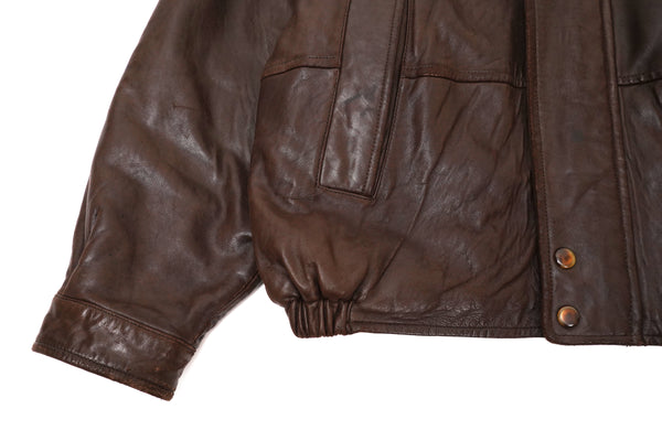 90's "nautica" -Padded Leather Blouson-