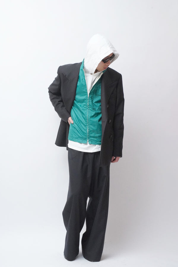 70's "Unknown" -NYLON ZIP-UP JACKET(CHEST POCKET)-