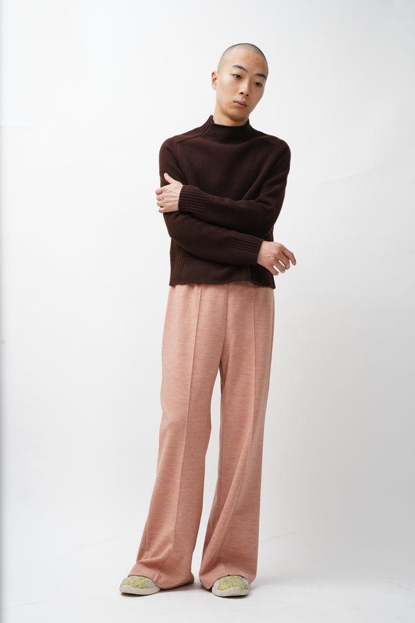 70's "UNKNOWN" -Jacquard Knit Flare Pants-