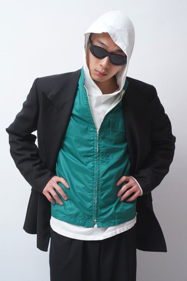 70's "Unknown" -NYLON ZIP-UP JACKET(CHEST POCKET)-