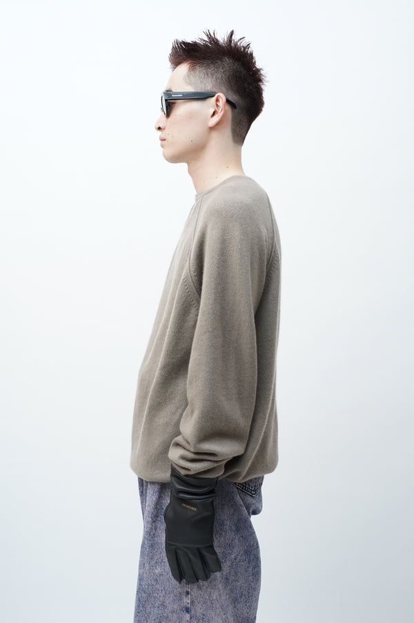 90's "MCCULLEY'S" -Front V Cashmere C/N Knit Sweater-