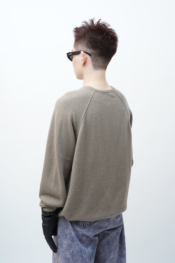 90's "MCCULLEY'S" -Front V Cashmere C/N Knit Sweater-