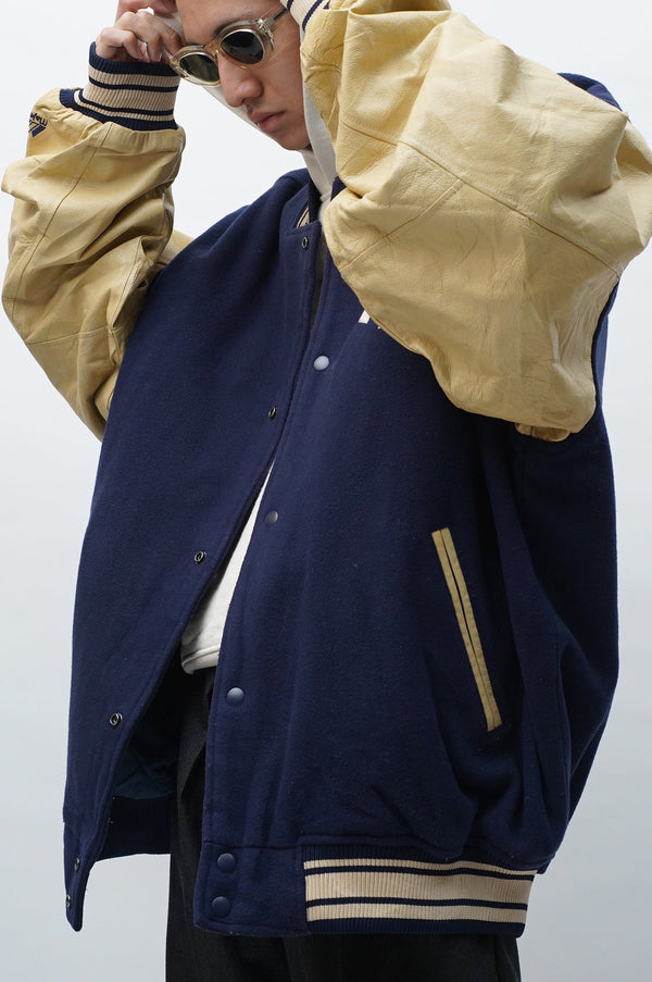 90's "MAJESTICS” -New york Yankees Wool Stadium Jacket-