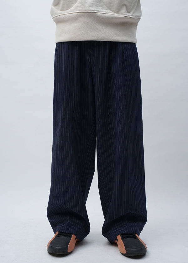 80's "SMASH" -Stripe Wide Poly Slacks-