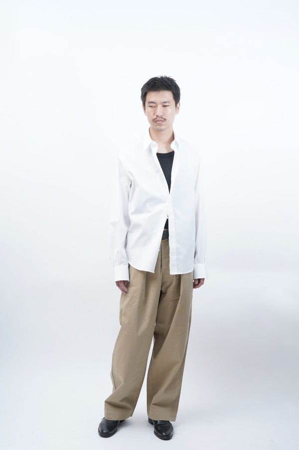 ALBARN -Distressed Resized Chino Trousers-