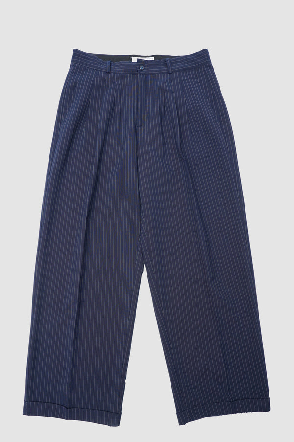 80's "SMASH" -Stripe Wide Poly Slacks-