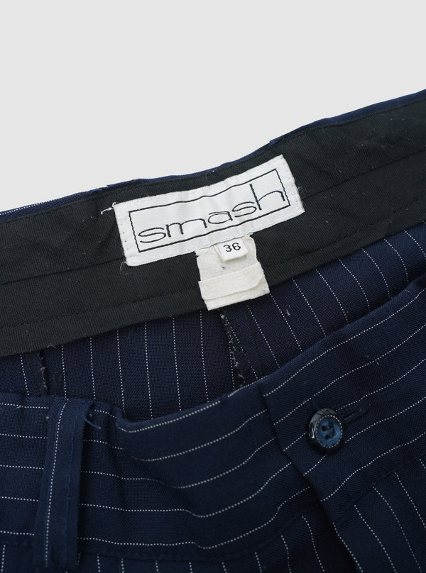 80's "SMASH" -Stripe Wide Poly Slacks-