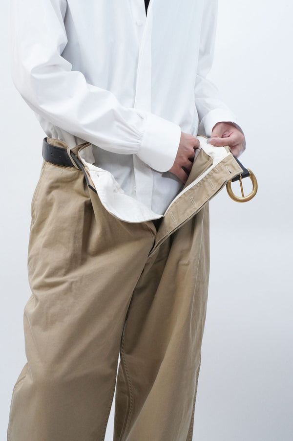 ALBARN -Distressed Resized Chino Trousers-