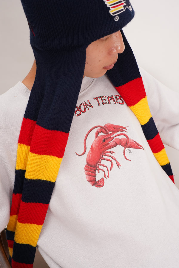 80's "Hanes" -Lobster Printed Raglan Sweat-