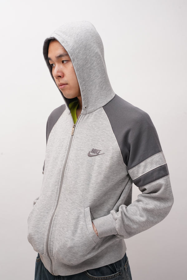 80's "NIKE" -Logo Embroidery Sweat Zip Hoodie-