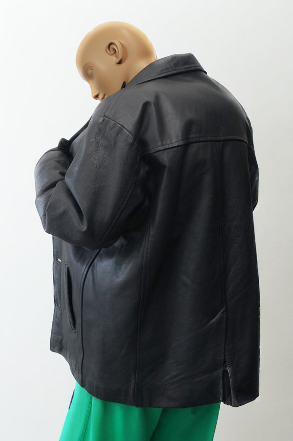 "Barneys" -Leather Car Coat