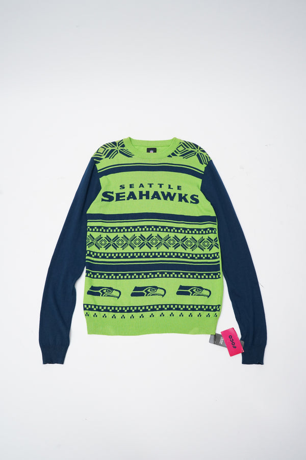 "NFL TEAM APPAREL" -"Seattle Seahawks" Cotton Knit Sweater-