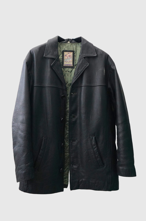 "Barneys" -Leather Car Coat