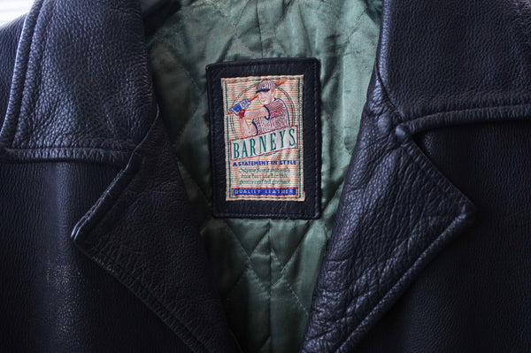 "Barneys" -Leather Car Coat