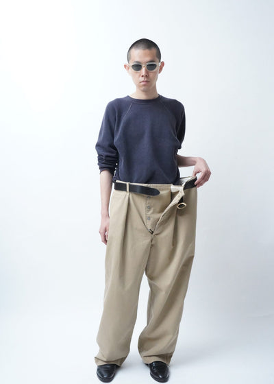 ALBARN -Distressed Resized Chino Trousers-