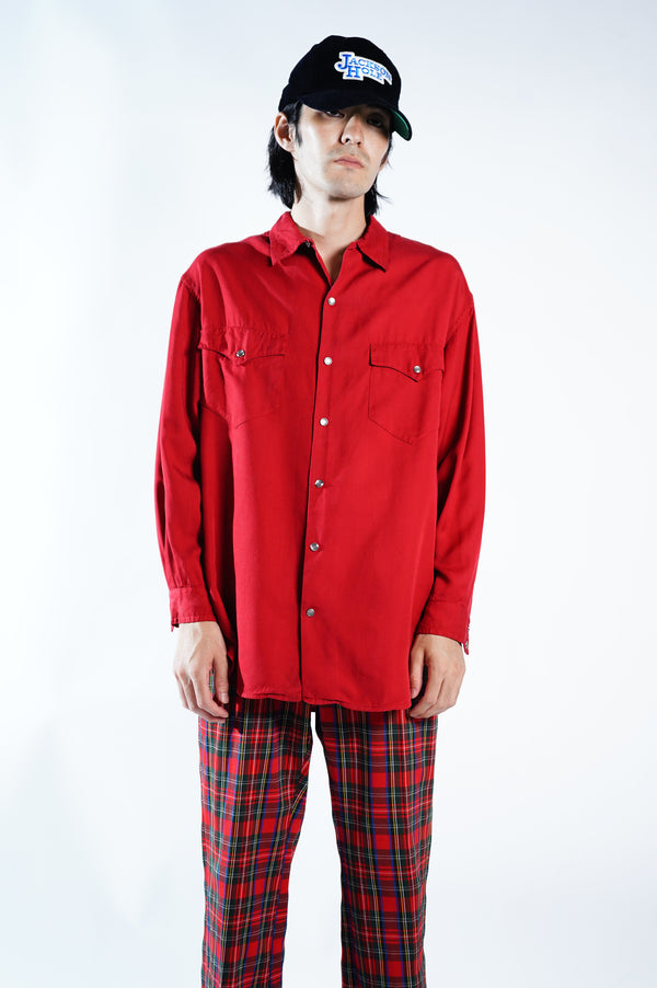 キャリーのため非表示)80-90's "POLO COUNTRY" -Rayon L/S Western Shirt-