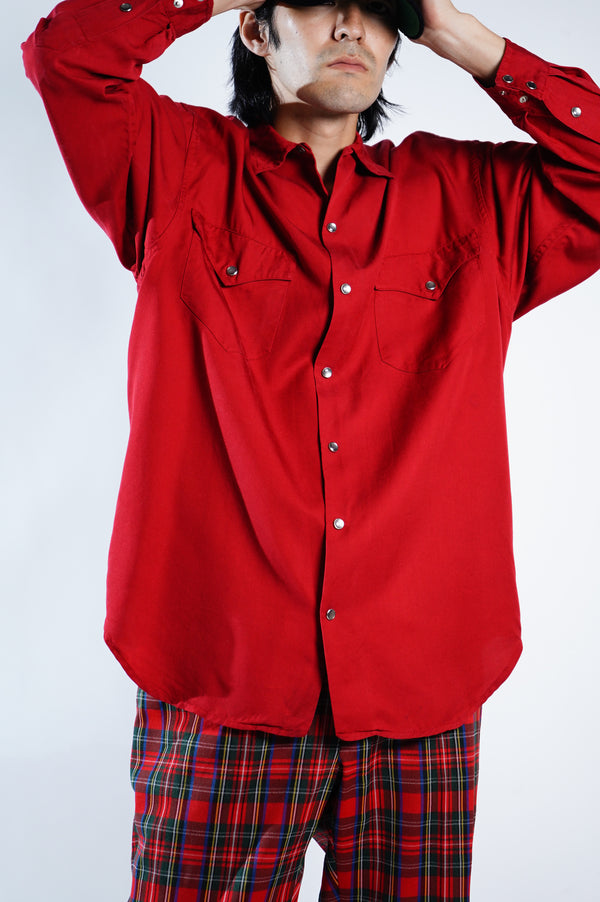キャリーのため非表示)80-90's "POLO COUNTRY" -Rayon L/S Western Shirt-