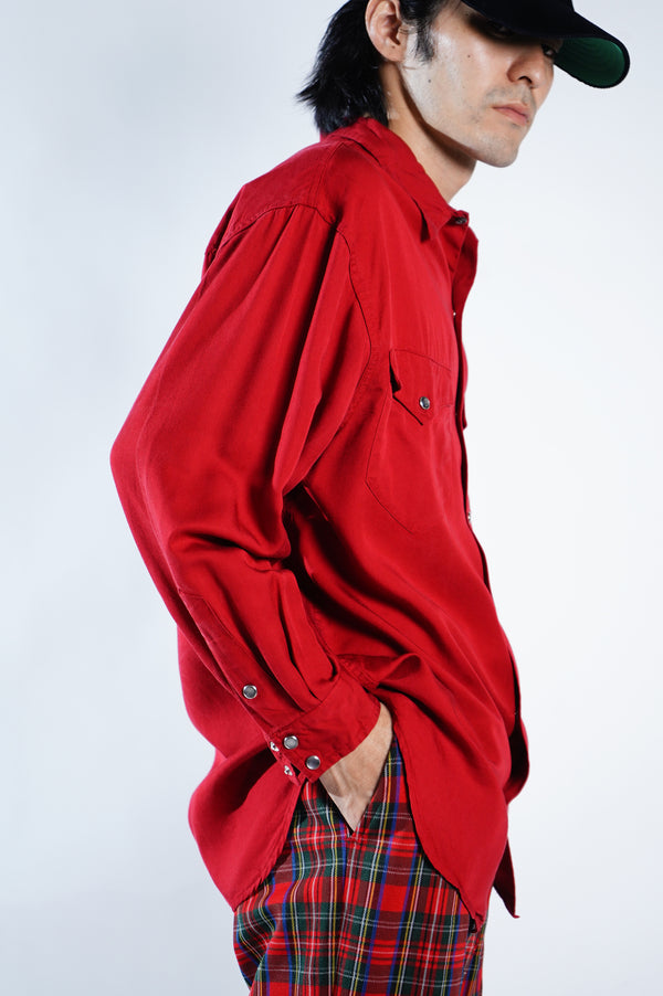 キャリーのため非表示)80-90's "POLO COUNTRY" -Rayon L/S Western Shirt-