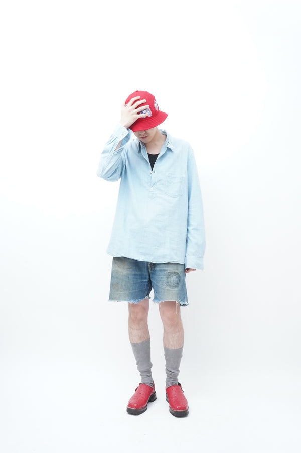 "Levi's VINTAGE CLOTHING" -"SUN SET" Pullover Shirt with Chin Strap and Gussets-
